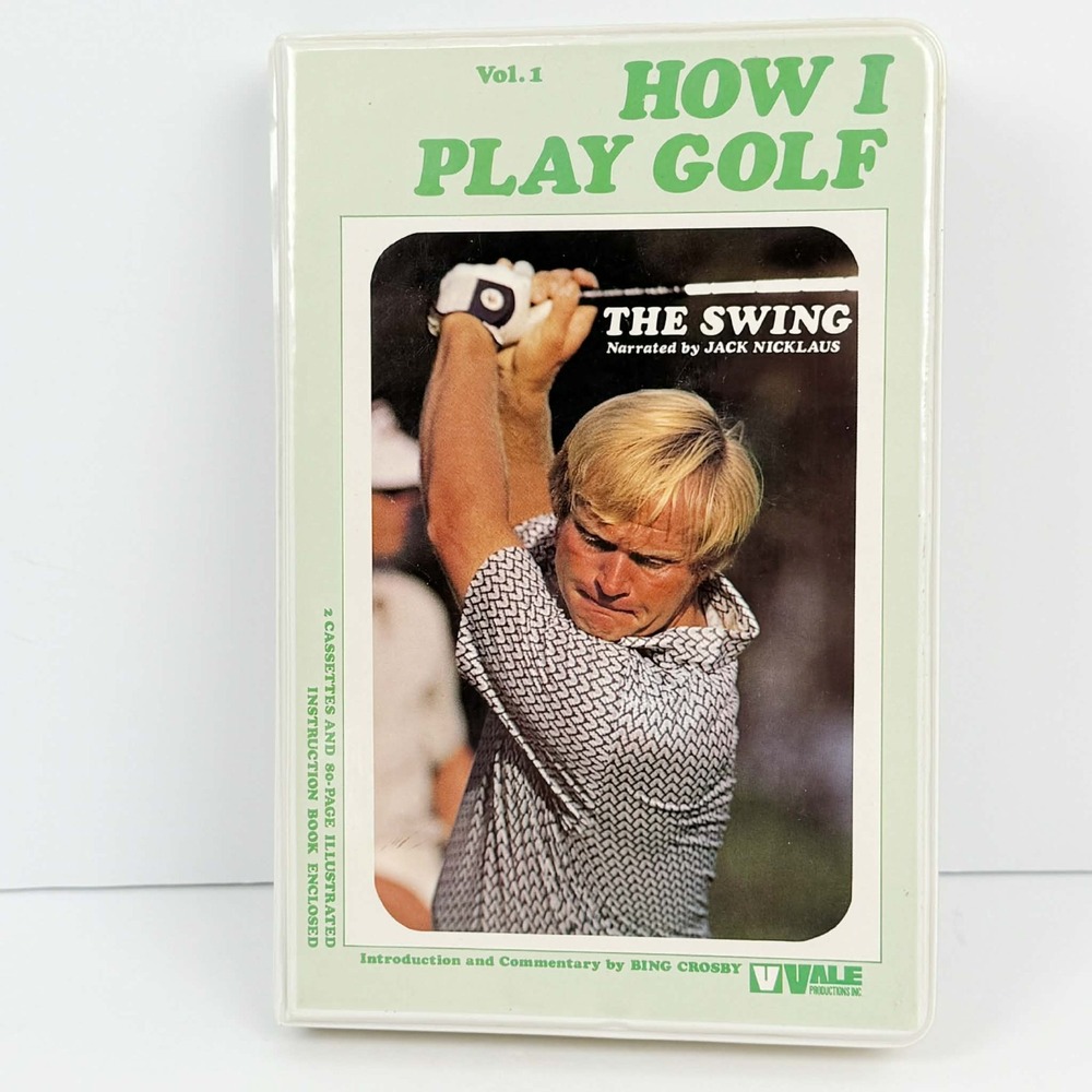 Jack Nicklaus How I Play Golf Vol 1 The Swing 2 Cassette Tape & Book Set 1973